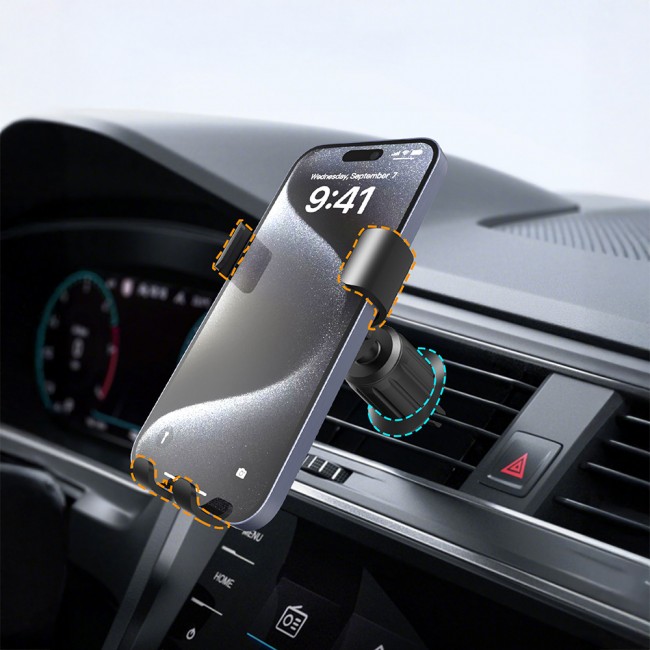 Lenyes CR181 360 Derece Dönebilen Havalandırma Tasarımlı Araç Telefon Tutucu Lenyes CR181 360 Derece Dönebilen Havalandırma Tasarımlı Araç Telefon Tutucu