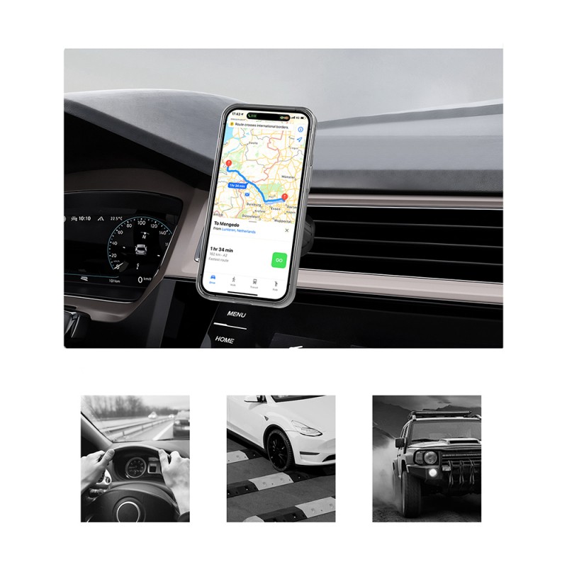 Bal-z Lenyes CR183 M-safe Magnetik Özellikli 360 Derece Dönebilen Havalandırma Tasarım Araç Telefon Tutucu