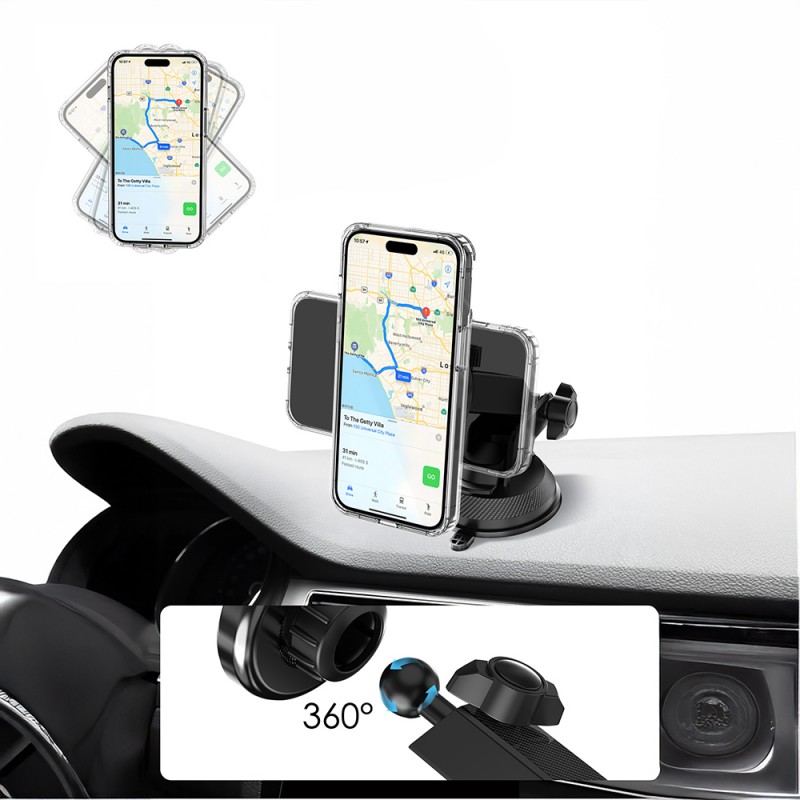 Bal-z Lenyes CR184 360 Derece Dönebilen Teleskopik Vantuzlu Araç Telefon Tutucu