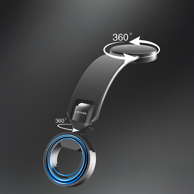 Bal-z Lenyes CR185 Magnetik M-safe Uyumlu Bükülebilen Eğimi ve Düz Zemin Araç Telefon Tutucu