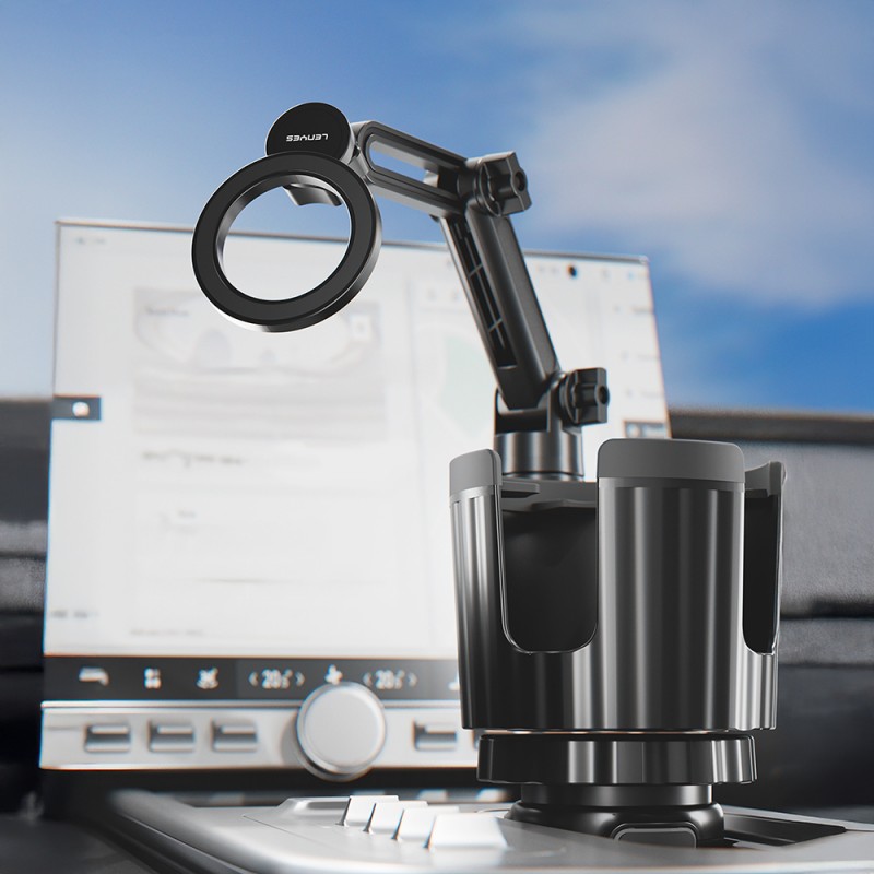 Bal-z Lenyes CR189 360 Derece Dönebilen 2 in 1 Araç Telefon Tutucu ve Bardak Tutucu