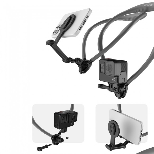 Lenyes CR197 Eller Serbest Magnetik Boyun Askılı Telefon Tutucu Lenyes CR197 Eller Serbest Magnetik Boyun Askılı Telefon Tutucu