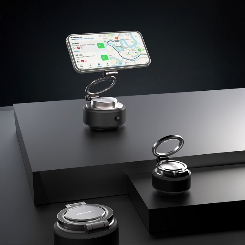 Bal-z Lenyes CR198 360 Derece Dönebilen 100mAh Type-C Portlu Elektrikli Vakum Özellikli Katlanabilir Telefon Tutucu