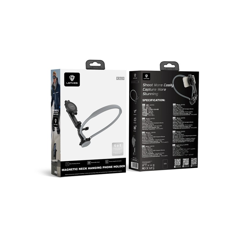 Bal-z Lenyes CR203 2in1 Eller Serbest Magnetik Boyun Askılı Telefon Tutucu