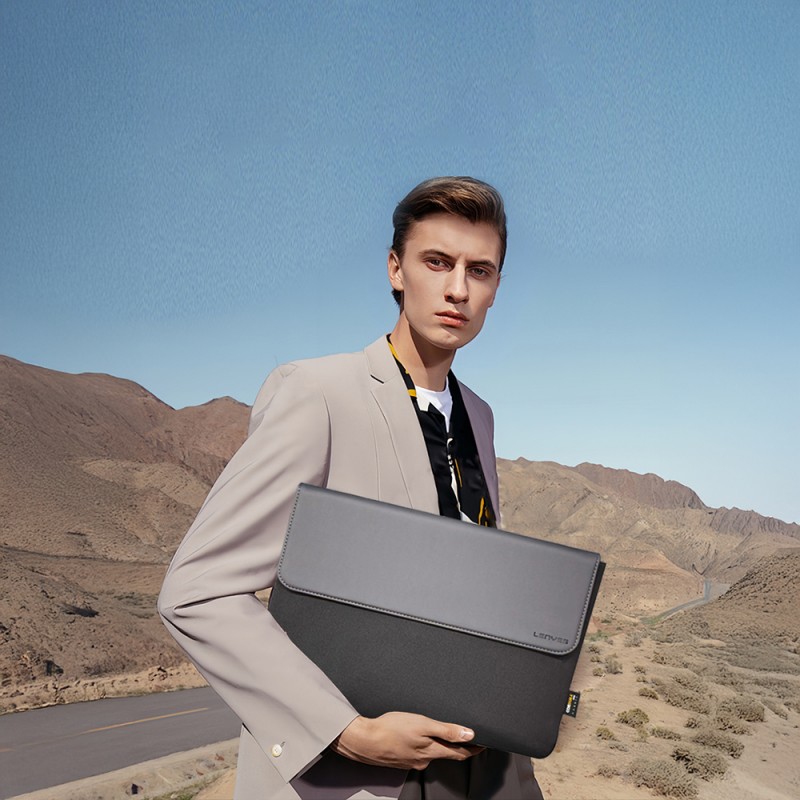 Bal-z Lenyes LB503 Darbe Emici Su Geçirmez PU Cordura Kumaş 13-14 inç Laptop Çantası