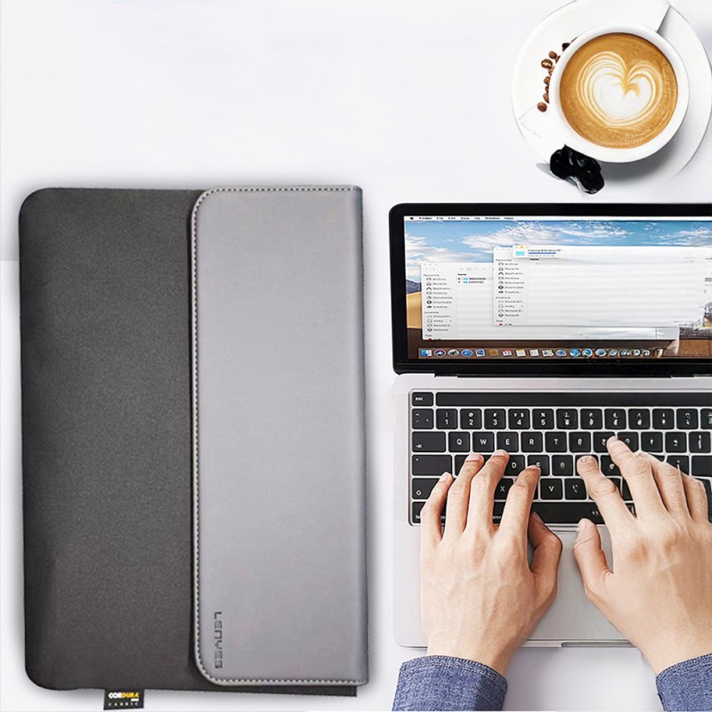 Bal-z Lenyes LB503 Darbe Emici Su Geçirmez PU Cordura Kumaş 13-14 inç Laptop Çantası