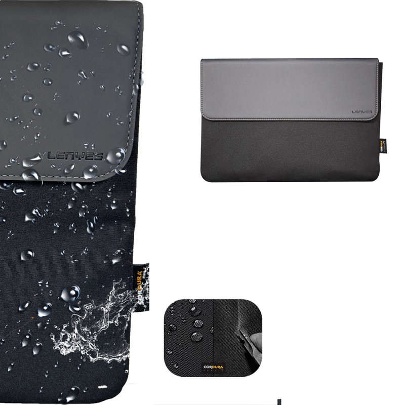 Bal-z Lenyes LB503 Darbe Emici Su Geçirmez PU Cordura Kumaş 13-14 inç Laptop Çantası