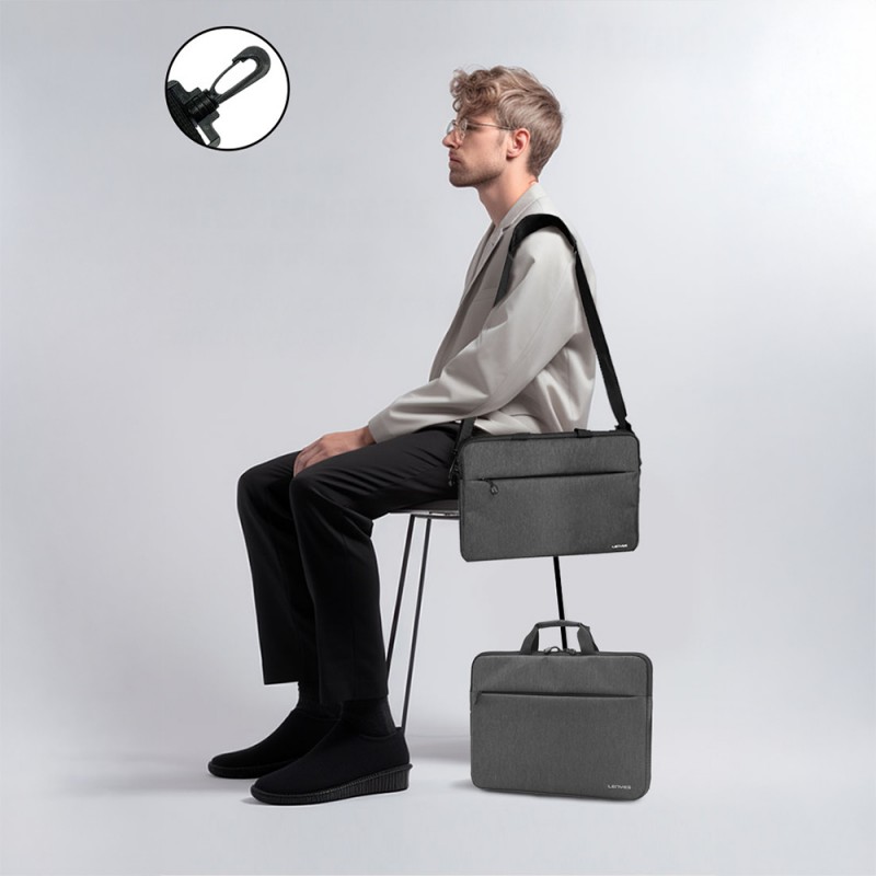 Bal-z Lenyes LB509 Cleo Protect Pro Serisi Darbe Emici Su Geçirmez Polyester Kumaş 15.6 inç Laptop Çantası