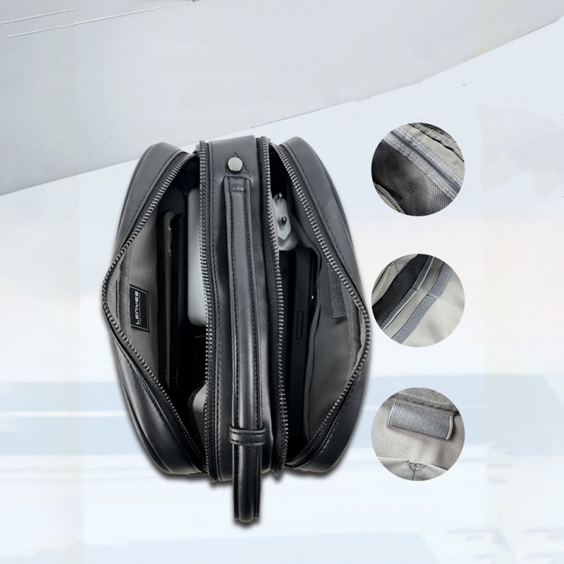 Bal-z Lenyes LB527 Tomas Serisi Dokuma PU Mat Deri Bilek Tasarımlı Çizilmeye Karşı Dayanıklı Aksesuar Çantası