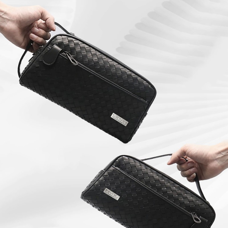 Bal-z Lenyes LB527 Tomas Serisi Dokuma PU Mat Deri Bilek Tasarımlı Çizilmeye Karşı Dayanıklı Aksesuar Çantası