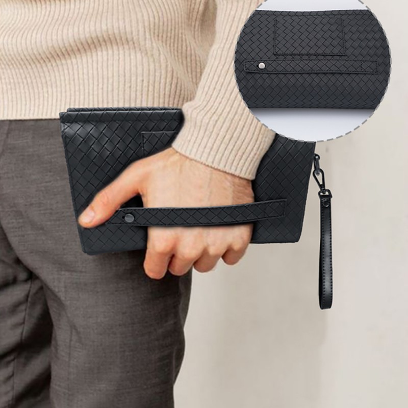 Bal-z Lenyes LB531 Brett Dokuma PU Mat Deri Bilek Tasarımlı Çizilmeye Karşı Dayanıklı Aksesuar Çantası