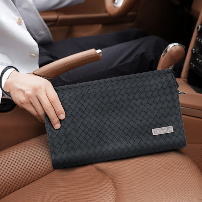 Bal-z Lenyes LB531 Brett Dokuma PU Mat Deri Bilek Tasarımlı Çizilmeye Karşı Dayanıklı Aksesuar Çantası