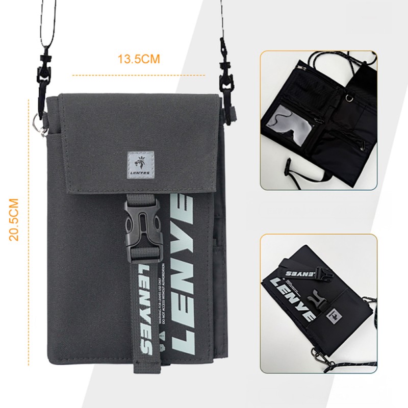 Bal-z Lenyes LB582 Roamer Serisi Çok Amaçlı Su Geçirmez Polyester Kumaş Ayarlanabilir Omuz Askılı Çapraz Vücut Çantası