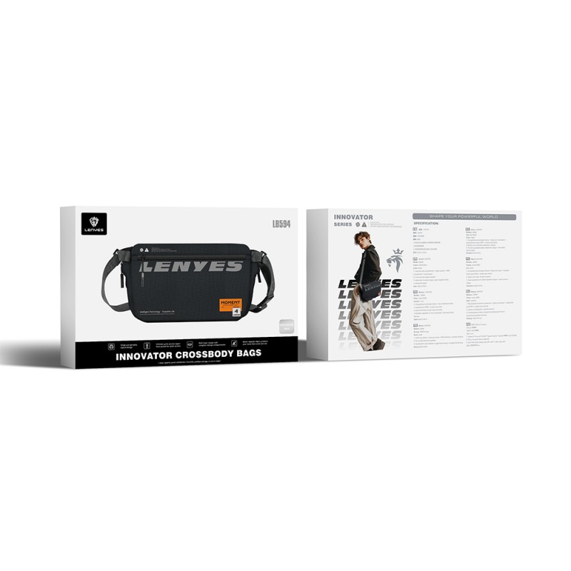 Bal-z Lenyes LB594 Innovator Crossbody Serisi Manyetik Tokalı 500D Su Geçirmez Kumaşlı Çapraz Vücut Çantası