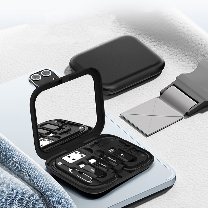 Bal-z Lenyes LB602 6in1 Type-C to Type-C Kablolu 60W Çevirici Adaptör Seti Standlı Saklama Kutusu