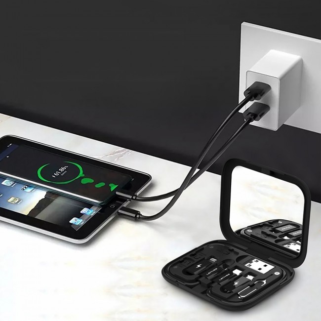 Lenyes LB602 6in1 Type-C to Type-C Kablolu 60W Çevirici Adaptör Seti Standlı Saklama Kutusu Lenyes LB602 6in1 Type-C to Type-C Kablolu 60W Çevirici Adaptör Seti Standlı Saklama Kutusu