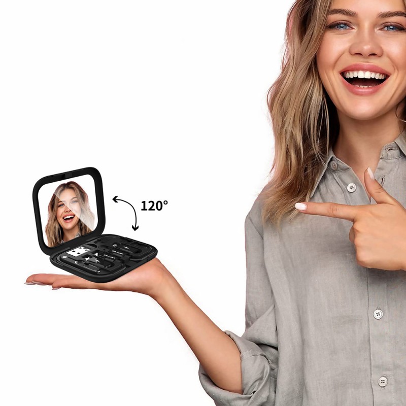 Bal-z Lenyes LB602 6in1 Type-C to Type-C Kablolu 60W Çevirici Adaptör Seti Standlı Saklama Kutusu