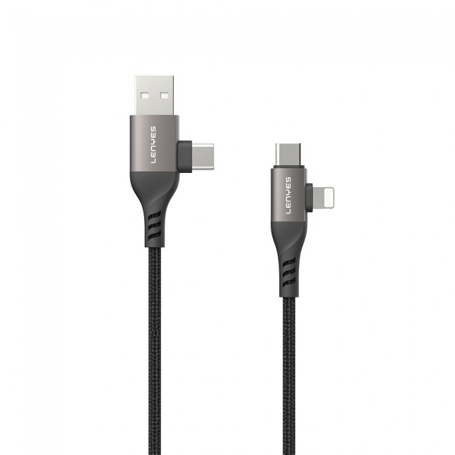 Lenyes LC501 4in1 A+C to C+L Şarj ve Data Kablosu 60W 1M Lenyes LC501 4in1 A+C to C+L Şarj ve Data Kablosu 60W 1M