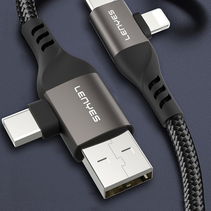 Bal-z Lenyes LC501 4in1 A+C to C+L Şarj ve Data Kablosu 60W 1M