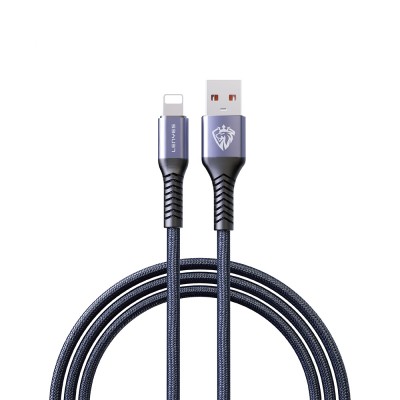 Bal-z Lenyes LC510 USB-A to Lightning 2.4A Örgü Tasarımlı Hızlı Şarj Özellikli Data ve Şarj Kablosu 1M