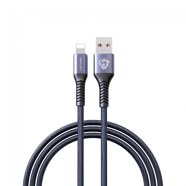 Lenyes LC510 USB-A to Lightning 2.4A Örgü Tasarımlı Hızlı Şarj Özellikli Data ve Şarj Kablosu 1M Lenyes LC510 USB-A to Lightning 2.4A Örgü Tasarımlı Hızlı Şarj Özellikli Data ve Şarj Kablosu 1M