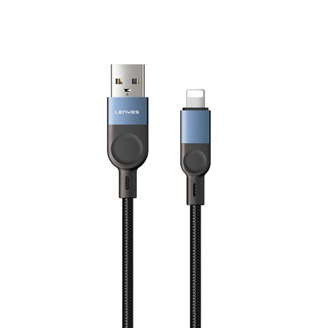 Lenyes LC514 USB-A to Lightning Hızlı Şarj Özellikli Örgülü Data ve Şarj Kablosu 15W 1M Lenyes LC514 USB-A to Lightning Hızlı Şarj Özellikli Örgülü Data ve Şarj Kablosu 15W 1M