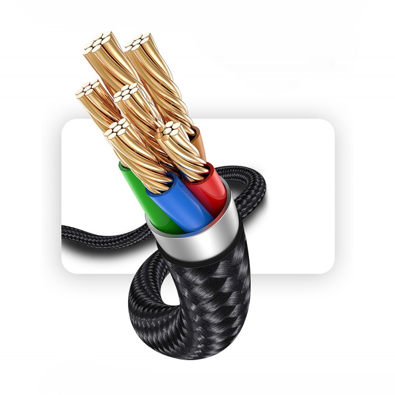 Bal-z Lenyes LC514 USB-A to Lightning Hızlı Şarj Özellikli Örgülü Data ve Şarj Kablosu 15W 1M