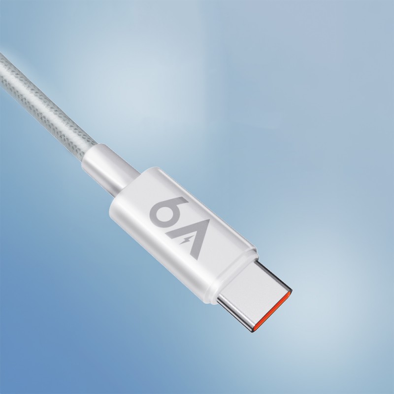 Bal-z Lenyes LC518 USB-A to Type-C 6A Örgü Tasarımlı Hızlı Şarj Özellikli Data ve Şarj Kablosu 66W 1M