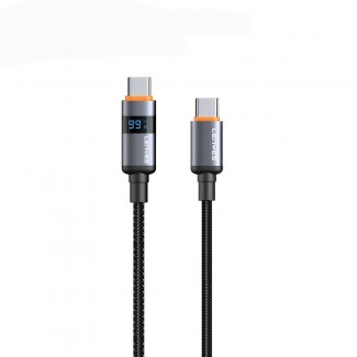 Lenyes LC529 Type-C to Type-C LED Dijital Göstergeli Hızlı Şarj Özellikli Data ve Şarj Kablosu 100W 1M Lenyes LC529 Type-C to Type-C LED Dijital Göstergeli Hızlı Şarj Özellikli Data ve Şarj Kablosu 100W 1M