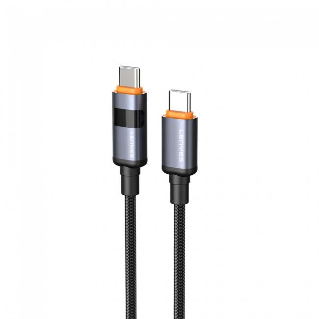 Lenyes LC529 Type-C to Type-C LED Dijital Göstergeli Hızlı Şarj Özellikli Data ve Şarj Kablosu 100W 1M Lenyes LC529 Type-C to Type-C LED Dijital Göstergeli Hızlı Şarj Özellikli Data ve Şarj Kablosu 100W 1M