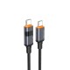 Lenyes LC529 Type-C to Type-C LED Dijital Göstergeli Hızlı Şarj Özellikli Data ve Şarj Kablosu 100W 1M Lenyes LC529 Type-C to Type-C LED Dijital Göstergeli Hızlı Şarj Özellikli Data ve Şarj Kablosu 100W 1M