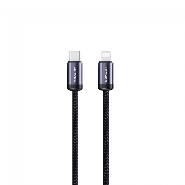 Lenyes LC537 Type-C to Lightning Hızlı Şarj Özellikli Örgülü Data ve Şarj Kablosu 27W 1M Lenyes LC537 Type-C to Lightning Hızlı Şarj Özellikli Örgülü Data ve Şarj Kablosu 27W 1M