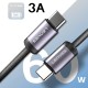Lenyes LC537 Type-C to Type-C Hızlı Şarj Özellikli Örgülü Data ve Şarj Kablosu 60W 1M Lenyes LC537 Type-C to Type-C Hızlı Şarj Özellikli Örgülü Data ve Şarj Kablosu 60W 1M