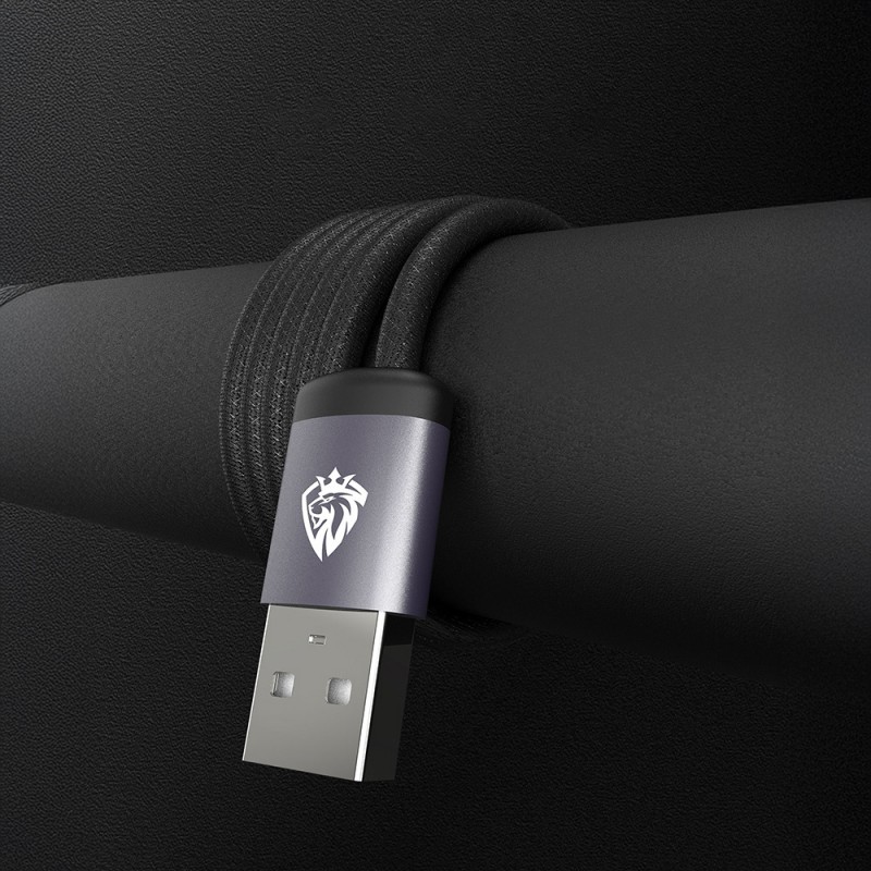 Bal-z Lenyes LC537 USB-A to Micro Hızlı Şarj Özellikli Örgülü Data ve Şarj Kablosu 10W 1M