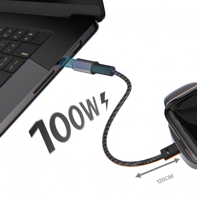 Lenyes LC540 Type-C to Type-C + Akıllı Saat Şarj Kablosu 100W 1.2M Lenyes LC540 Type-C to Type-C + Akıllı Saat Şarj Kablosu 100W 1.2M