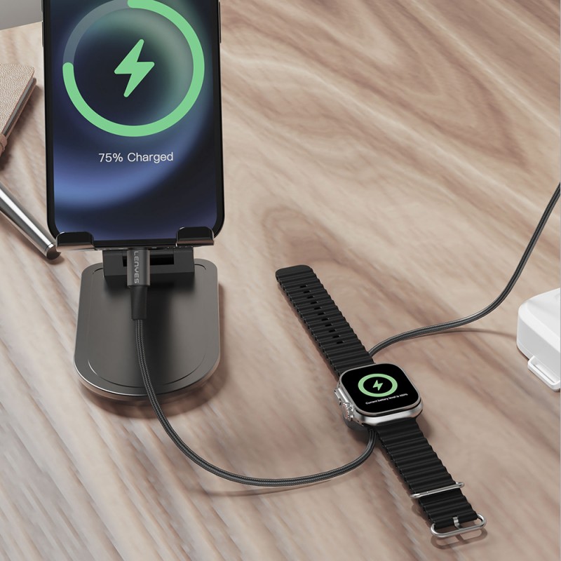 Bal-z Lenyes LC540 Type-C to Type-C + Akıllı Saat Şarj Kablosu 100W 1.2M