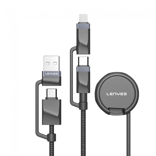 Lenyes LC541 USB-A + Type-C to Lightning – Type-C – Akıllı Saat Şarj Kablosu 60W 1M Lenyes LC541 USB-A + Type-C to Lightning – Type-C – Akıllı Saat Şarj Kablosu 60W 1M