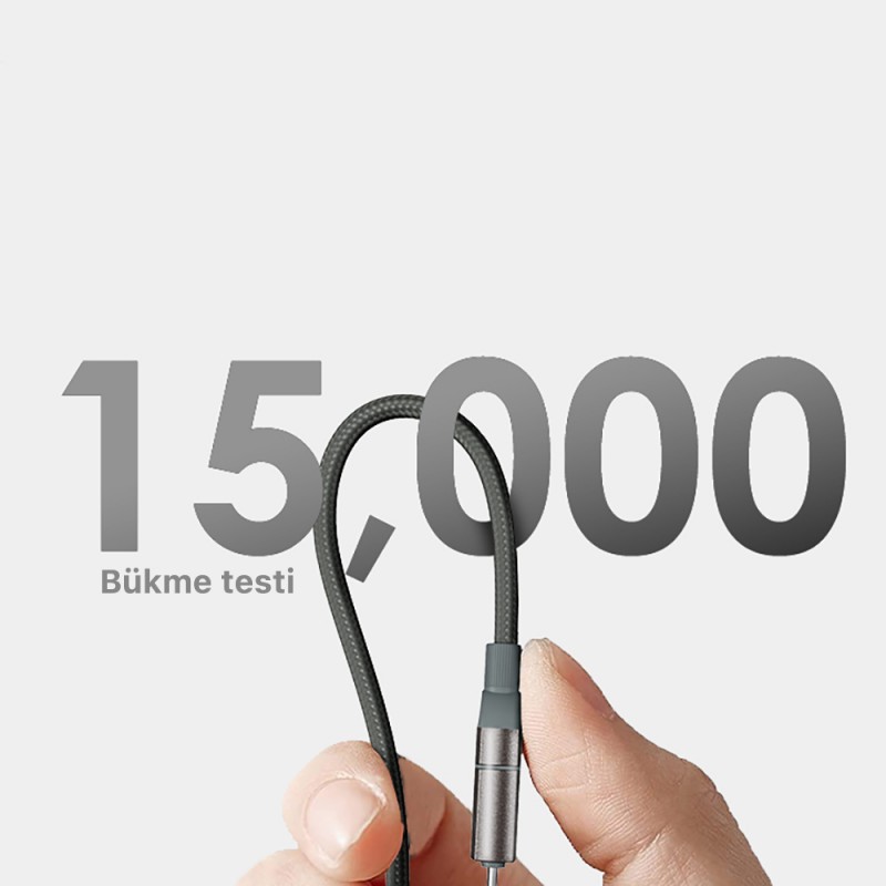 Bal-z Lenyes LC543 4in1 Hızlı Şarj Özellikli USB-A - Type-C + Type-C to Lightning Data ve Şarj Kablosu 240W 1M