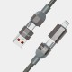 Lenyes LC543 4in1 Hızlı Şarj Özellikli USB-A - Type-C + Type-C to Lightning Data ve Şarj Kablosu 240W 1M Lenyes LC543 4in1 Hızlı Şarj Özellikli USB-A - Type-C + Type-C to Lightning Data ve Şarj Kablosu 240W 1M