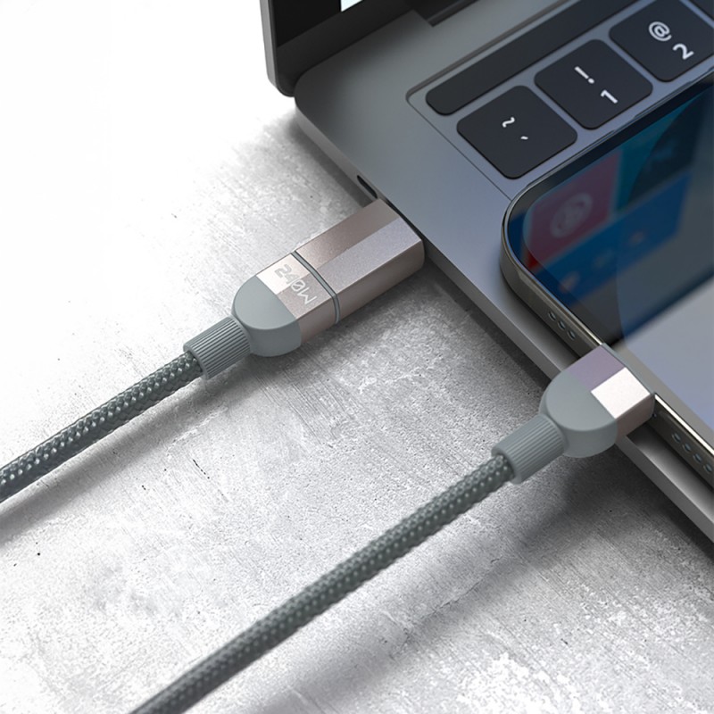 Bal-z Lenyes LC543 4in1 Hızlı Şarj Özellikli USB-A - Type-C + Type-C to Lightning Data ve Şarj Kablosu 240W 1M