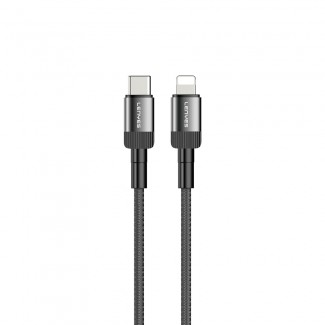 Lenyes LC546 Type-C to Lightning Örgü Tasarımlı Hızlı Şarj Özellikli Data ve Şarj Kablosu 27W 1M Lenyes LC546 Type-C to Lightning Örgü Tasarımlı Hızlı Şarj Özellikli Data ve Şarj Kablosu 27W 1M