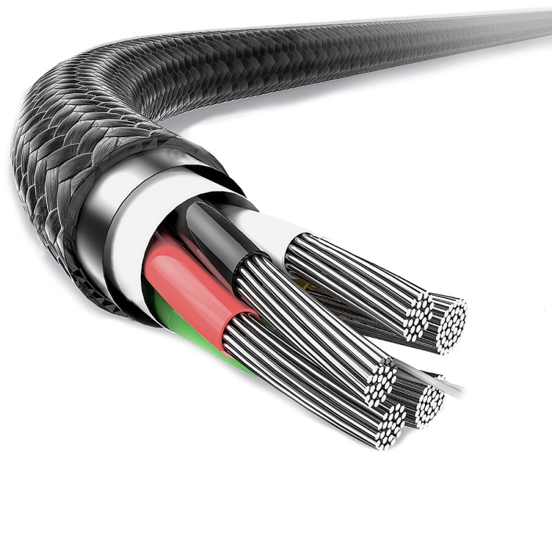 Bal-z Lenyes LC546 Type-C to Lightning Örgü Tasarımlı Hızlı Şarj Özellikli Data ve Şarj Kablosu 27W 1M