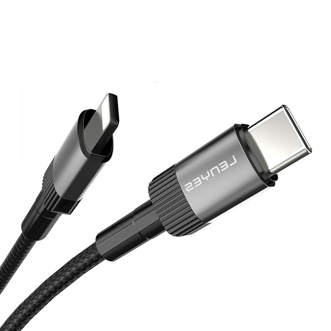 Lenyes LC546 Type-C to Lightning Örgü Tasarımlı Hızlı Şarj Özellikli Data ve Şarj Kablosu 27W 1M Lenyes LC546 Type-C to Lightning Örgü Tasarımlı Hızlı Şarj Özellikli Data ve Şarj Kablosu 27W 1M