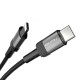Lenyes LC546 Type-C to Lightning Örgü Tasarımlı Hızlı Şarj Özellikli Data ve Şarj Kablosu 27W 1M Lenyes LC546 Type-C to Lightning Örgü Tasarımlı Hızlı Şarj Özellikli Data ve Şarj Kablosu 27W 1M