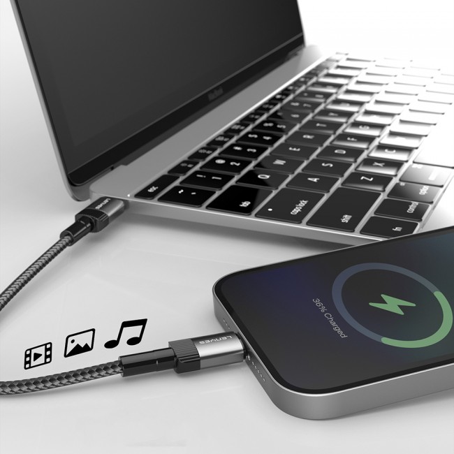 Lenyes LC546 USB-A to Lightning Örgü Tasarımlı Hızlı Şarj Özellikli Data ve Şarj Kablosu 12W 1M Lenyes LC546 USB-A to Lightning Örgü Tasarımlı Hızlı Şarj Özellikli Data ve Şarj Kablosu 12W 1M