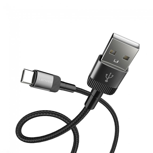 Lenyes LC546 USB-A to Type-C Örgü Tasarımlı Hızlı Şarj Özellikli Data ve Şarj Kablosu 12W 1M Lenyes LC546 USB-A to Type-C Örgü Tasarımlı Hızlı Şarj Özellikli Data ve Şarj Kablosu 12W 1M