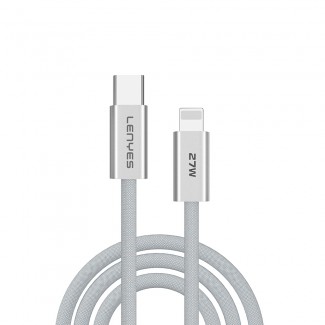 Lenyes LC551 Type-C to Lightning Hızlı Şarj Özellikli Data ve Şarj Kablosu 27W 1M Lenyes LC551 Type-C to Lightning Hızlı Şarj Özellikli Data ve Şarj Kablosu 27W 1M