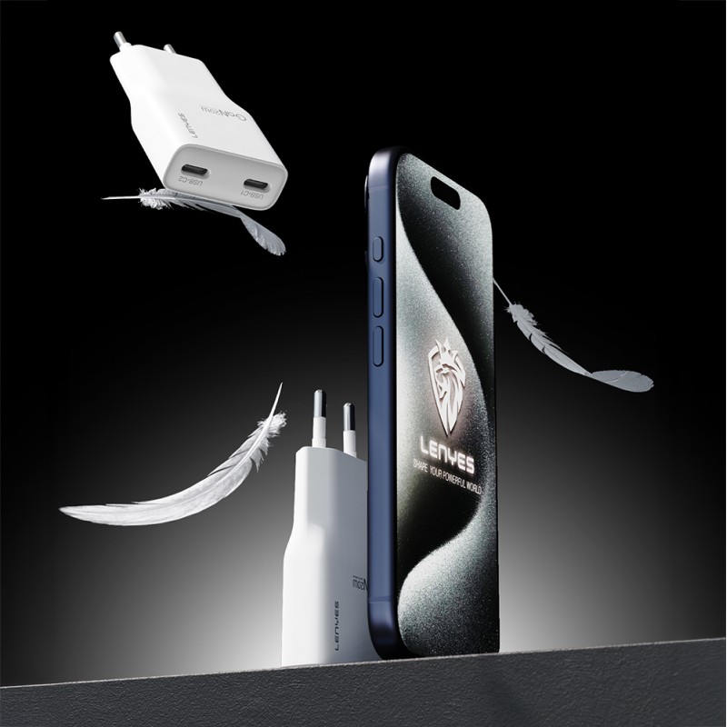 Bal-z Lenyes LCH15-EU TC-TC Type-C to Type-C GaN Teknolojili PD Hızlı Şarj Özellikli Şarj Seti 20W