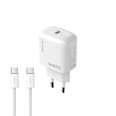Bal-z Lenyes LCH90-TC-TC Type-C to Type-C GaN Teknolojili PD Hızlı Şarj Özellikli Şarj Seti 20W