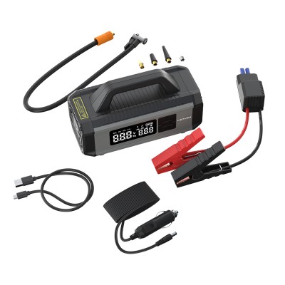 Bal-z Lenyes LCI202 LED Işıklı Araç Akü Acil Durum Takviye Güç Kaynağı ve Hava Kompresörü 12V 150W 10000mAh